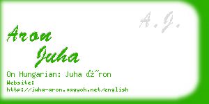 aron juha business card